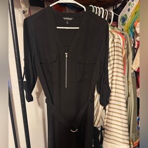 Express Black Long Sleeve Dress